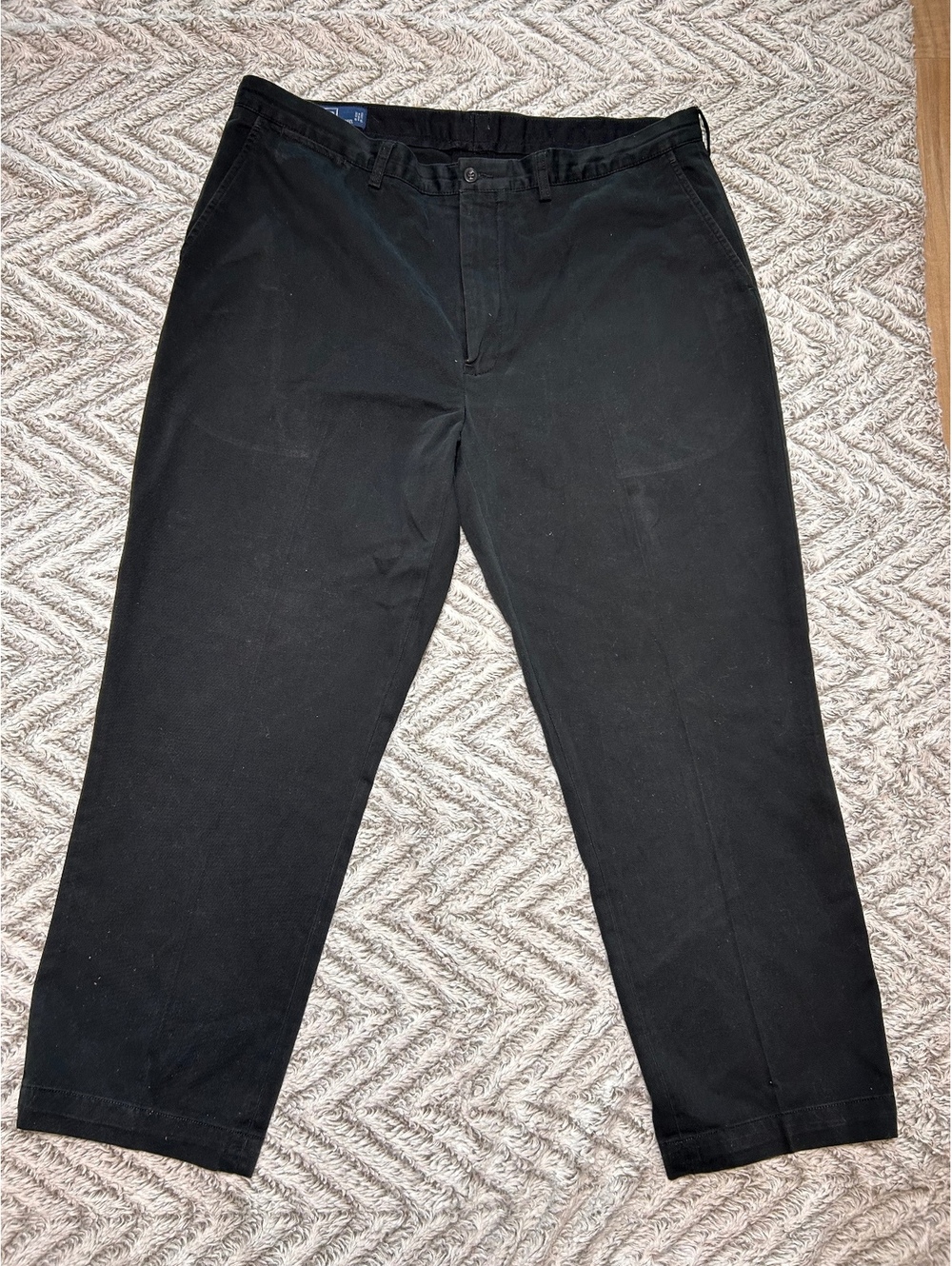 Polo Ralph Lauren Mens 34W 36L Black Classic Fit Chino Pants Straight Leg Cotton
